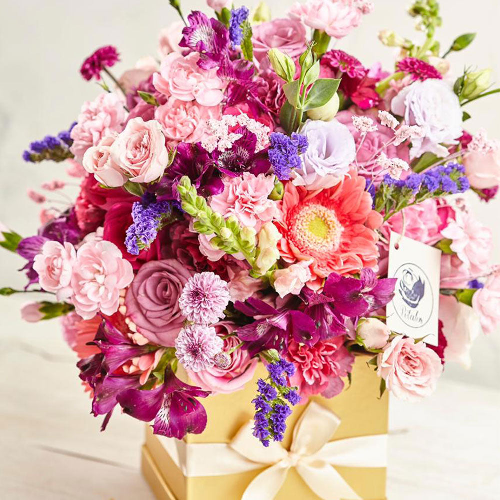 Flowermix Fucsia - Cajas Florales en Bogotá y Armenia