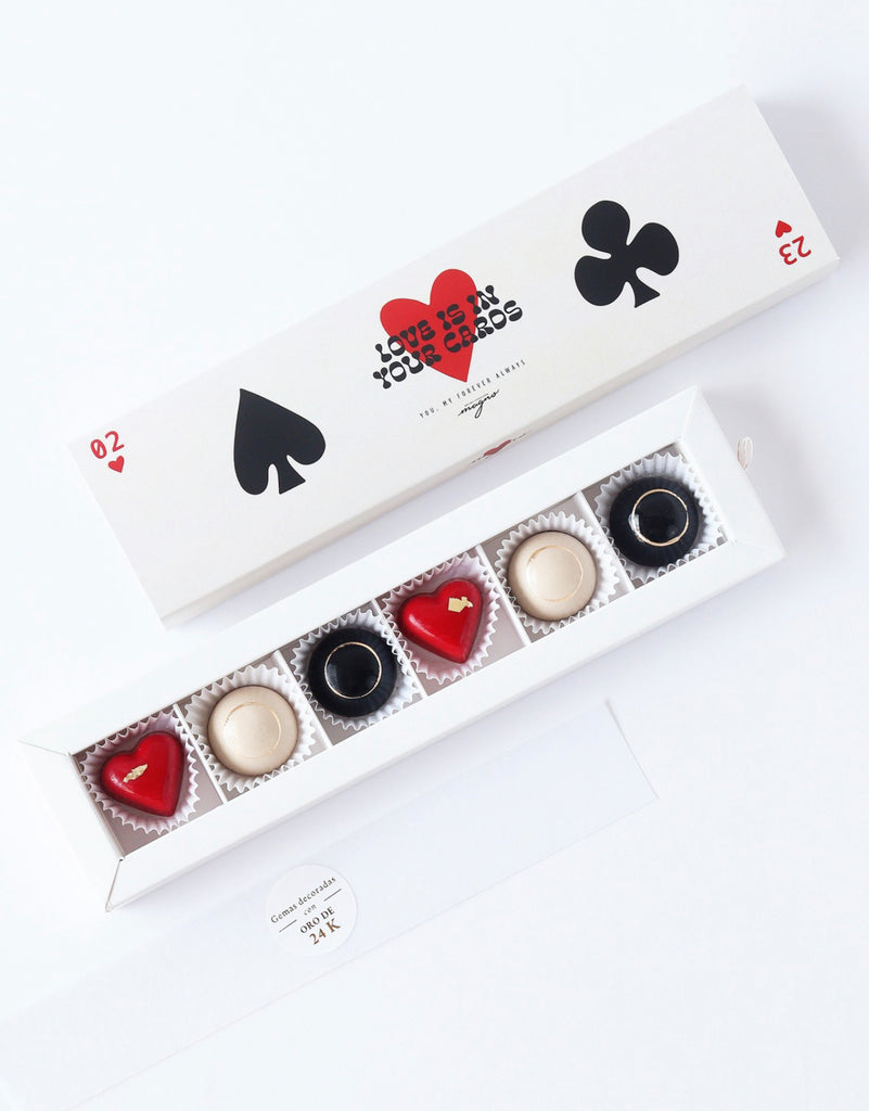Caja de 6 chocolates de amor